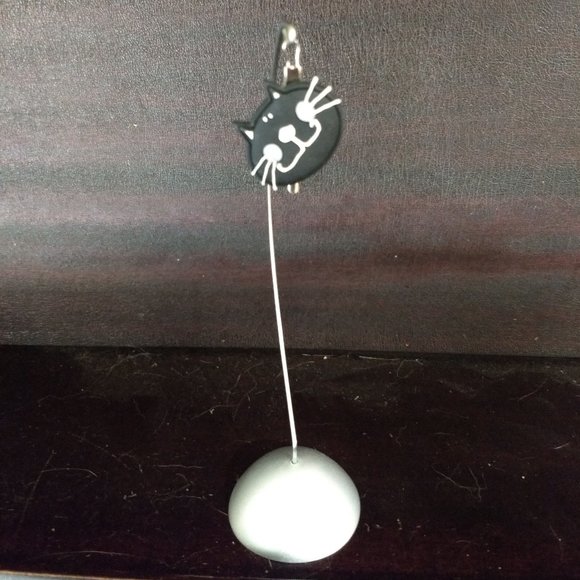 3/$25 vintage Y2K black cat stand up photo clip holder 🎈HOST PICK🎈 - Picture 1 of 5